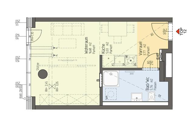 Piso de 1 habitación en Wehlistraße, 2. Bezirk-Leopoldstadt